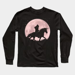 Bigfoot Rding Unicorn Long Sleeve T-Shirt